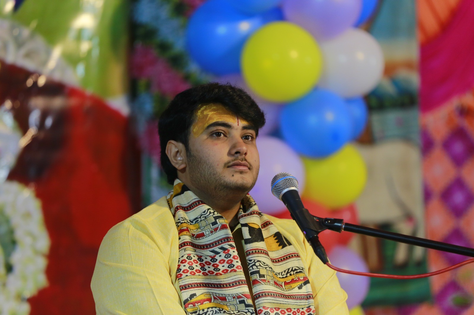 Shri Shiv Hanuman Mandir Trust Hosts Ongoing Bhagwat Katha in Chetan Vihar; Young Orator Chiranjeevi Abhay Mishra Inspires Devotees