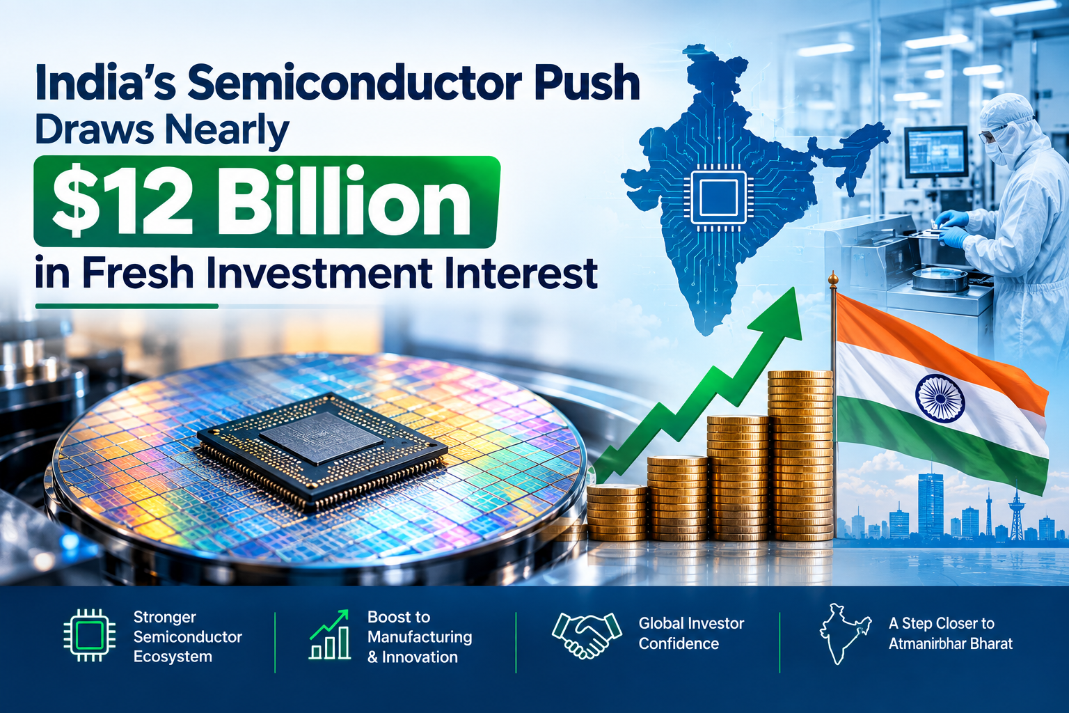 India’s Semiconductor Push Draws Nearly $12 Billion in Fresh Investment Interest